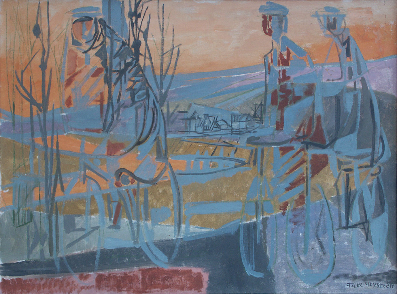 025A-1940-1948 Three Cyclists